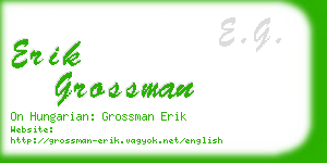 erik grossman business card